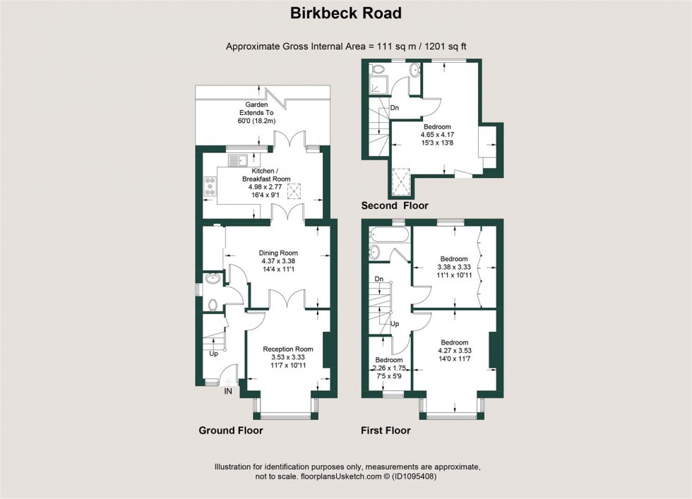 Floorplan for Birkbeck Road, Beckenham