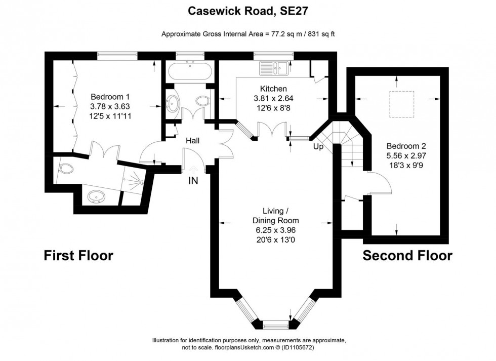 Floorplan for Casewick Road, London