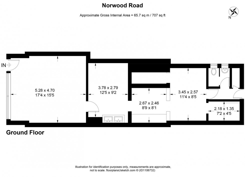 Floorplan for Norwood Road, London