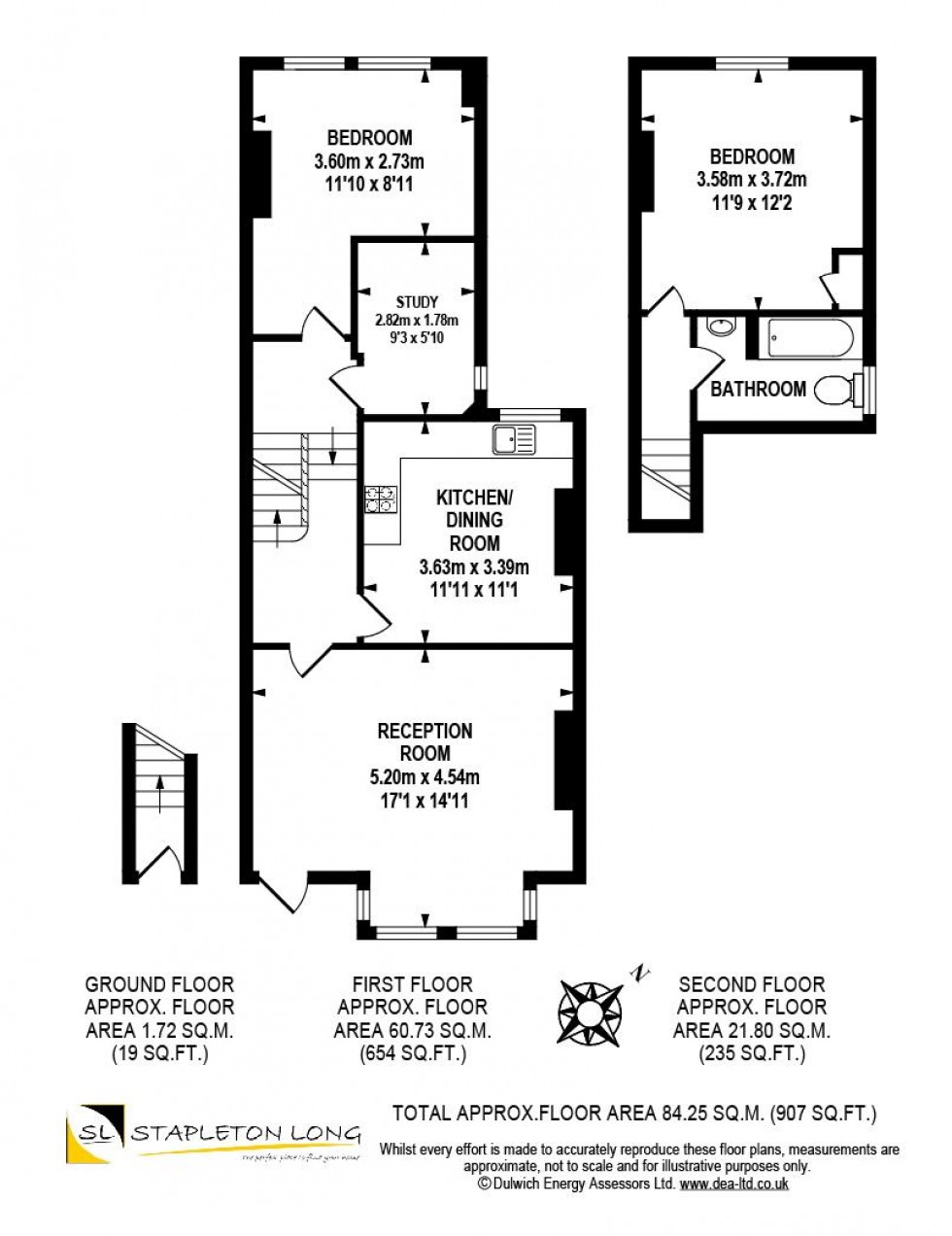 Floorplan for Hawarden Grove, Herne Hill