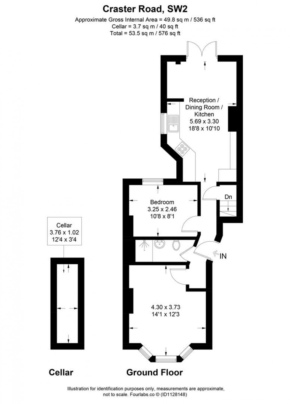 Floorplan for Craster Road, London