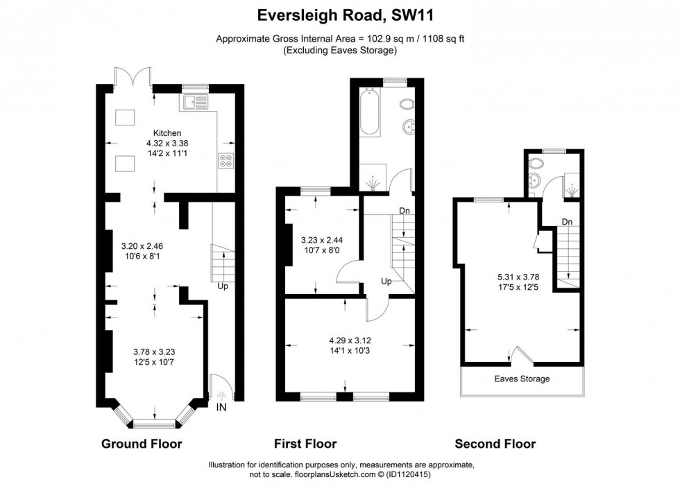 Floorplan for Eversleigh Road, London