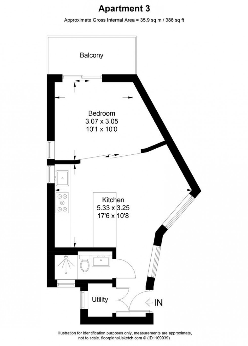 Floorplan for Dalton Street, London