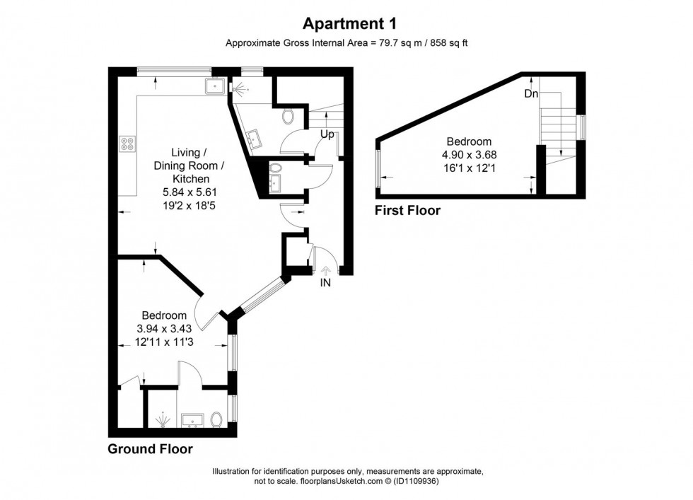 Floorplan for Dalton Street, London