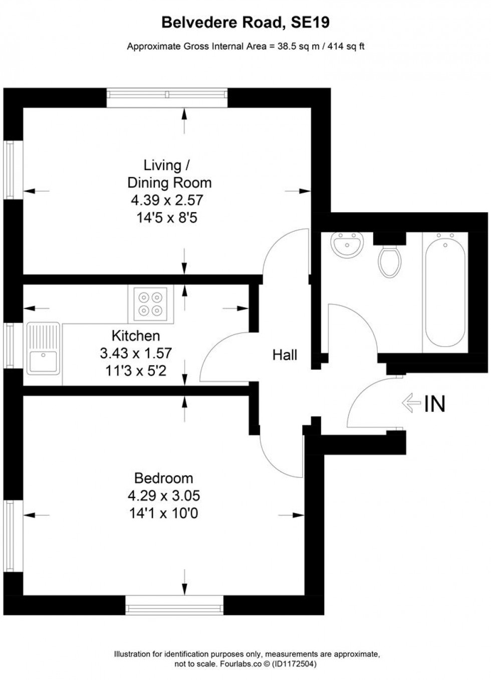 Floorplan for Belvedere Road, London