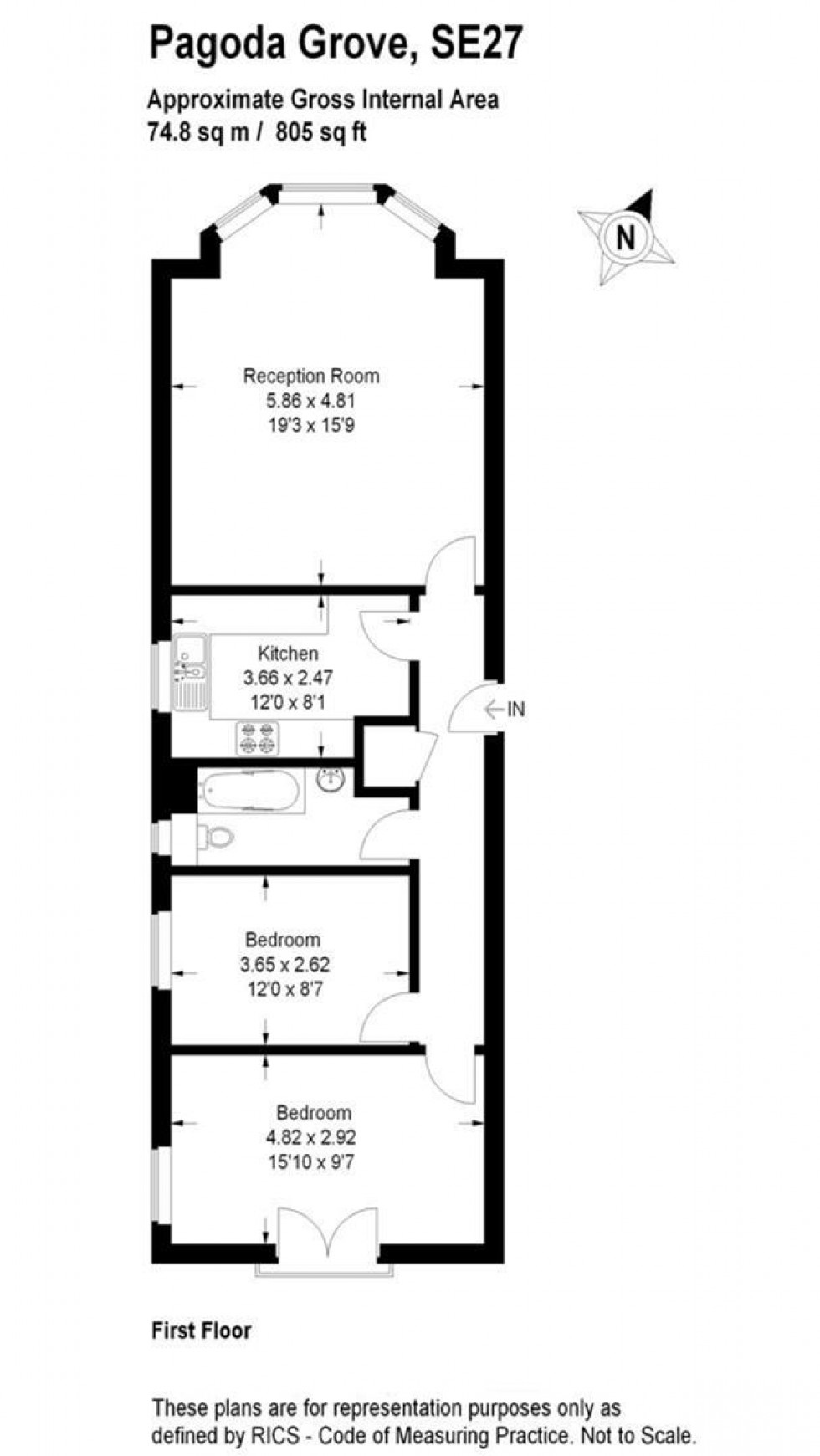 Floorplan for Pagoda Grove, London